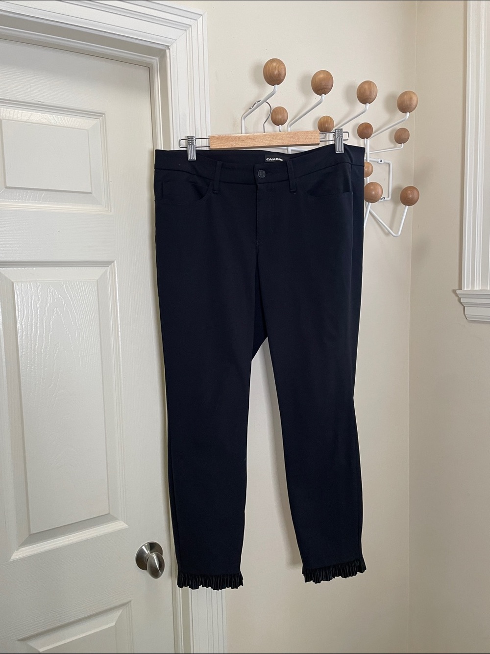Cambio - Classic Ankle High Rise Trouser Pants - Black - 12